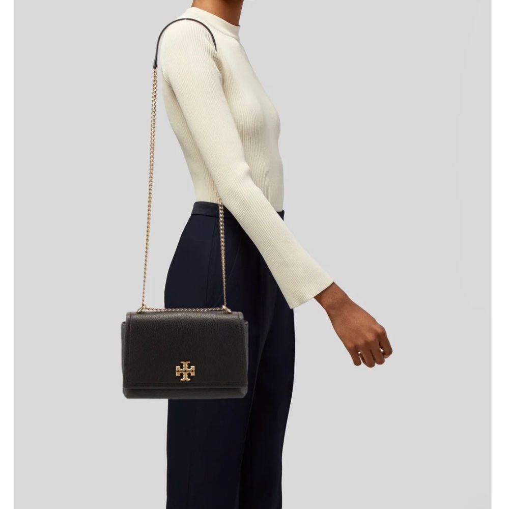 Tory Burch Black Leather Adjustable Bag